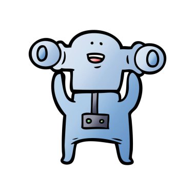 sallayarak dostu karikatür uzaylı