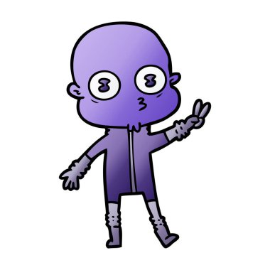 çizgi film garip kel uzay adamı