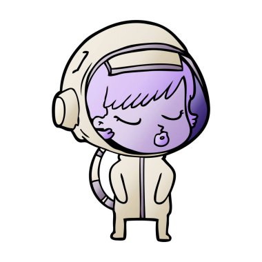 çizgi film güzel astronot kız