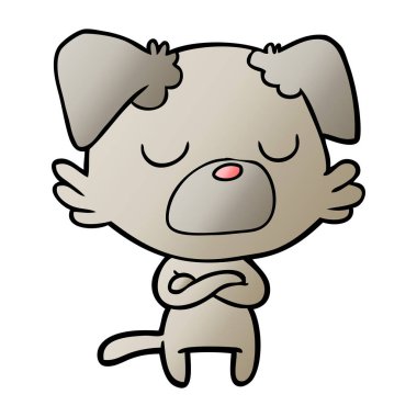 Çizgi film köpeğinin vektör çizimi