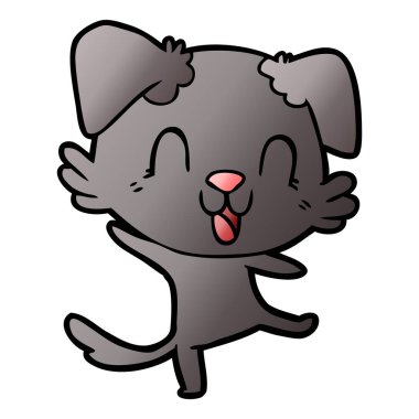 vektör çizim karikatür köpek gülen