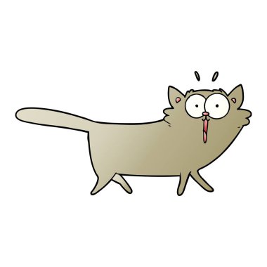 Çizgi film kedisinin vektör çizimi