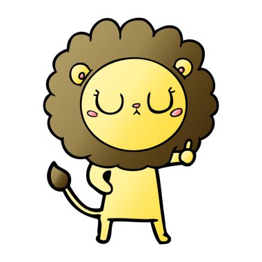 Çizgi film aslanının vektör çizimi