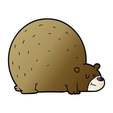 Çizgi film ayısının vektör çizimi