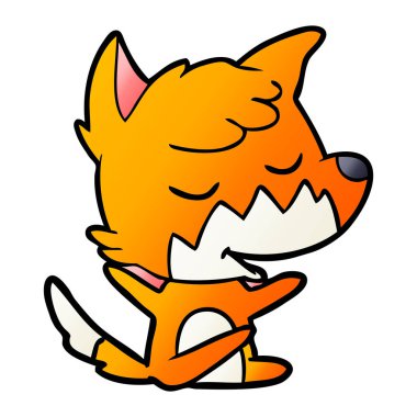 vektör çizim dostu karikatür Fox