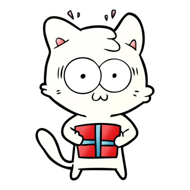 Noel hediyesi ile sürpriz kedi çizgi film