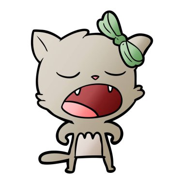 Çizgi film kedisinin vektör çizimi