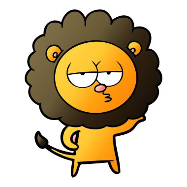 Çizgi film aslanının vektör çizimi