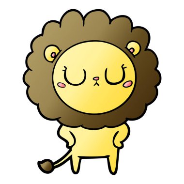 Çizgi film aslanının vektör çizimi