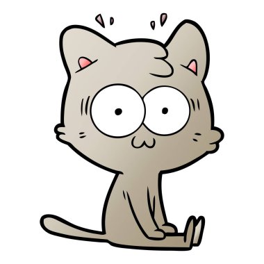 Çizgi film kedisinin vektör çizimi