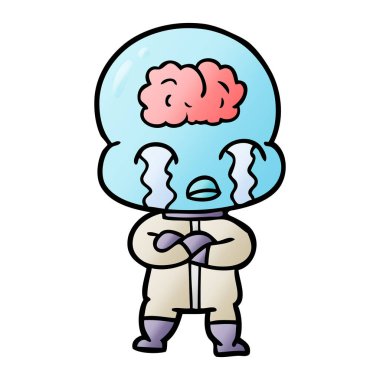 büyük beyin uzaylı ağlıyor çizgi film