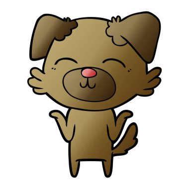 Çizgi film köpeğinin vektör çizimi