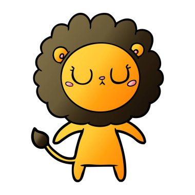 Çizgi film aslanının vektör çizimi