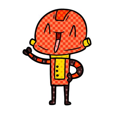 Çizgi film robotunun vektör çizimi