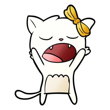 Çizgi film kedisinin vektör çizimi