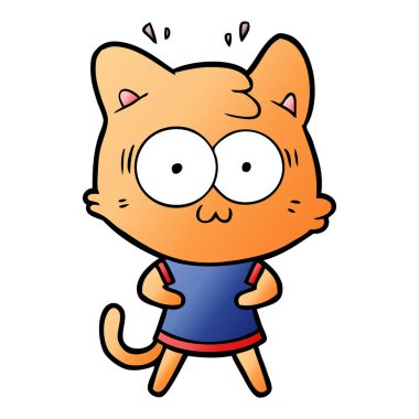 Çizgi film kedisinin vektör çizimi