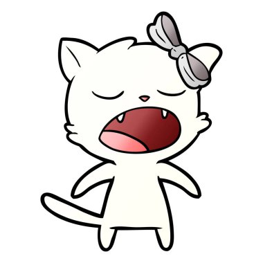 Çizgi film kedisinin vektör çizimi