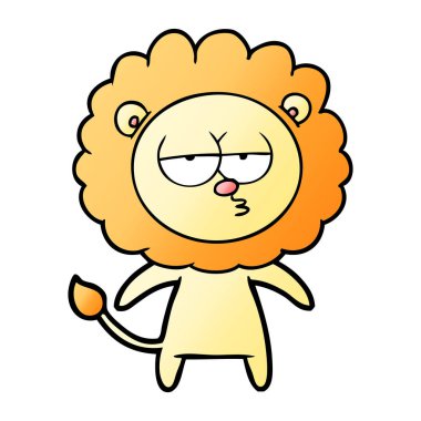 Çizgi film aslanının vektör çizimi