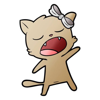  vektör çizim karikatür şarkı kedi