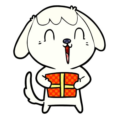 Çizgi film köpeğinin vektör çizimi