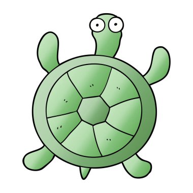 Çizgi film kaplumbağasının vektör çizimi