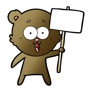 Ayıcık çizgi film gülüyor