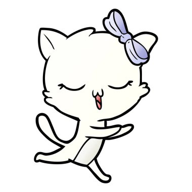 kafa yay ile karikatür kedi