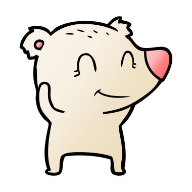 Kutup ayısı karikatür gülümseyen