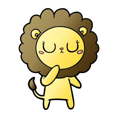 Çizgi film aslanının vektör çizimi