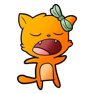  vektör çizim karikatür şarkı kedi