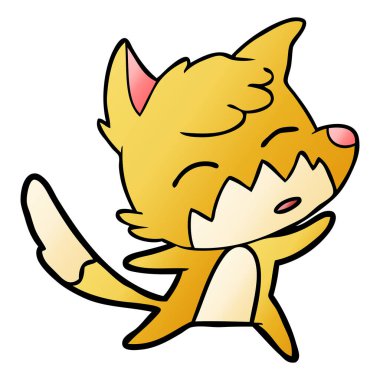 Çizgi film tilkisinin vektör çizimi