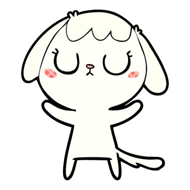 Çizgi film köpeğinin vektör çizimi