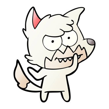 vektör çizim karikatür sırıtan Fox