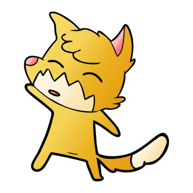 Çizgi film tilkisinin vektör çizimi