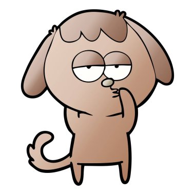 vektör çizim karikatür köpek yorgun