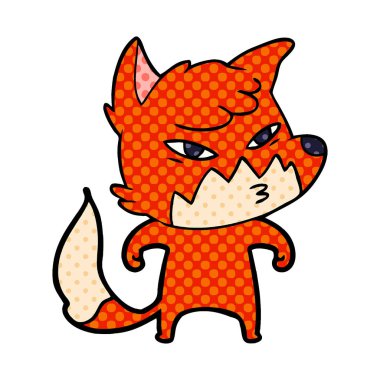 Akıllı karikatür fox vektör çizim