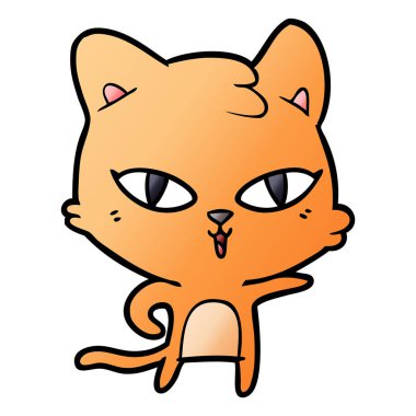 Çizgi film kedisinin vektör çizimi