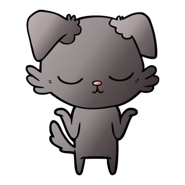 Çizgi film köpeğinin vektör çizimi