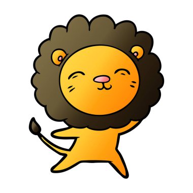 Çizgi film aslanının vektör çizimi