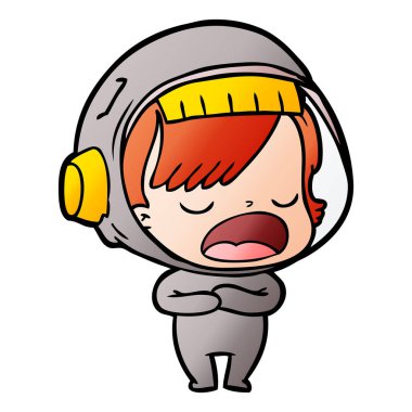 çizgi film astronot kadın açıklayan