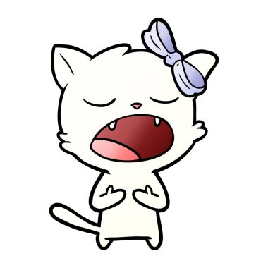 Çizgi film kedisinin vektör çizimi