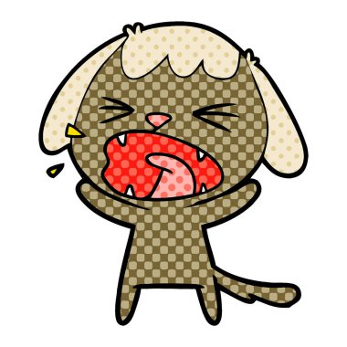 Çizgi film köpeğinin vektör çizimi