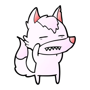 Kurt gösteren diş çizgi film