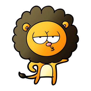 Çizgi film aslanının vektör çizimi