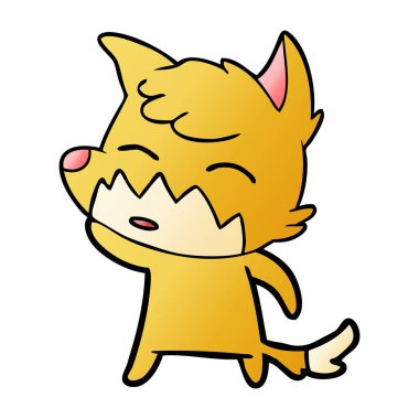 Çizgi film tilkisinin vektör çizimi