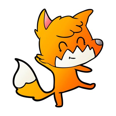 vektör çizim karikatür dostu Fox