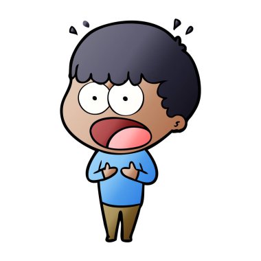 vektör çizim karikatür dostum şok