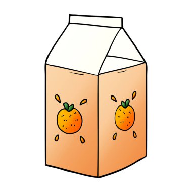 çizgi film portakal suyu karton