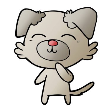 vektör çizim karikatür köpek düşünme