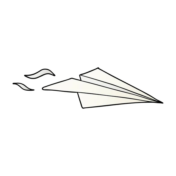 Vector Illustration Cartoon Paper Airplane — Stock Vector